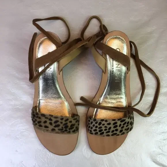 Cornetti Tropea Wedge Cheetah Print Sandals 36 - Picture 3 of 16